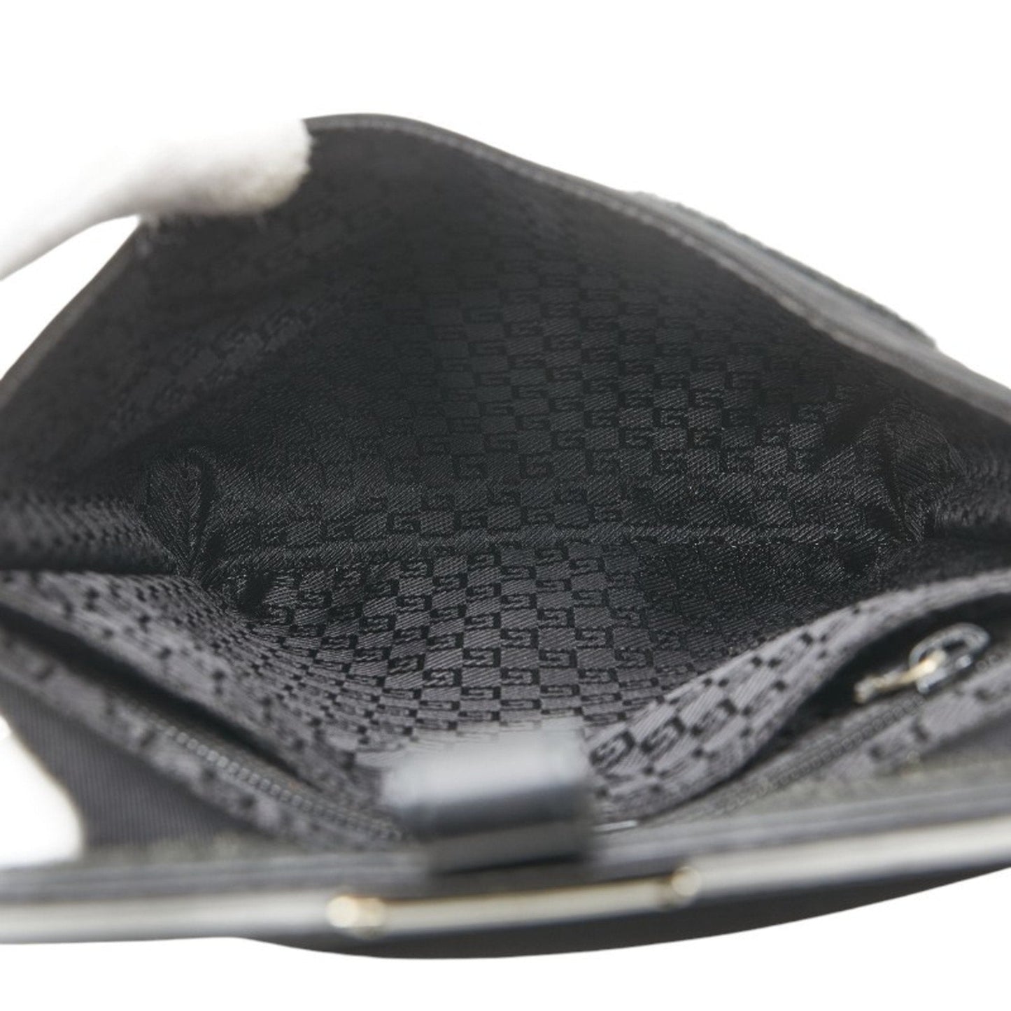 Gucci Black Leather Nylon Canvas Shoulder Bag ( )
