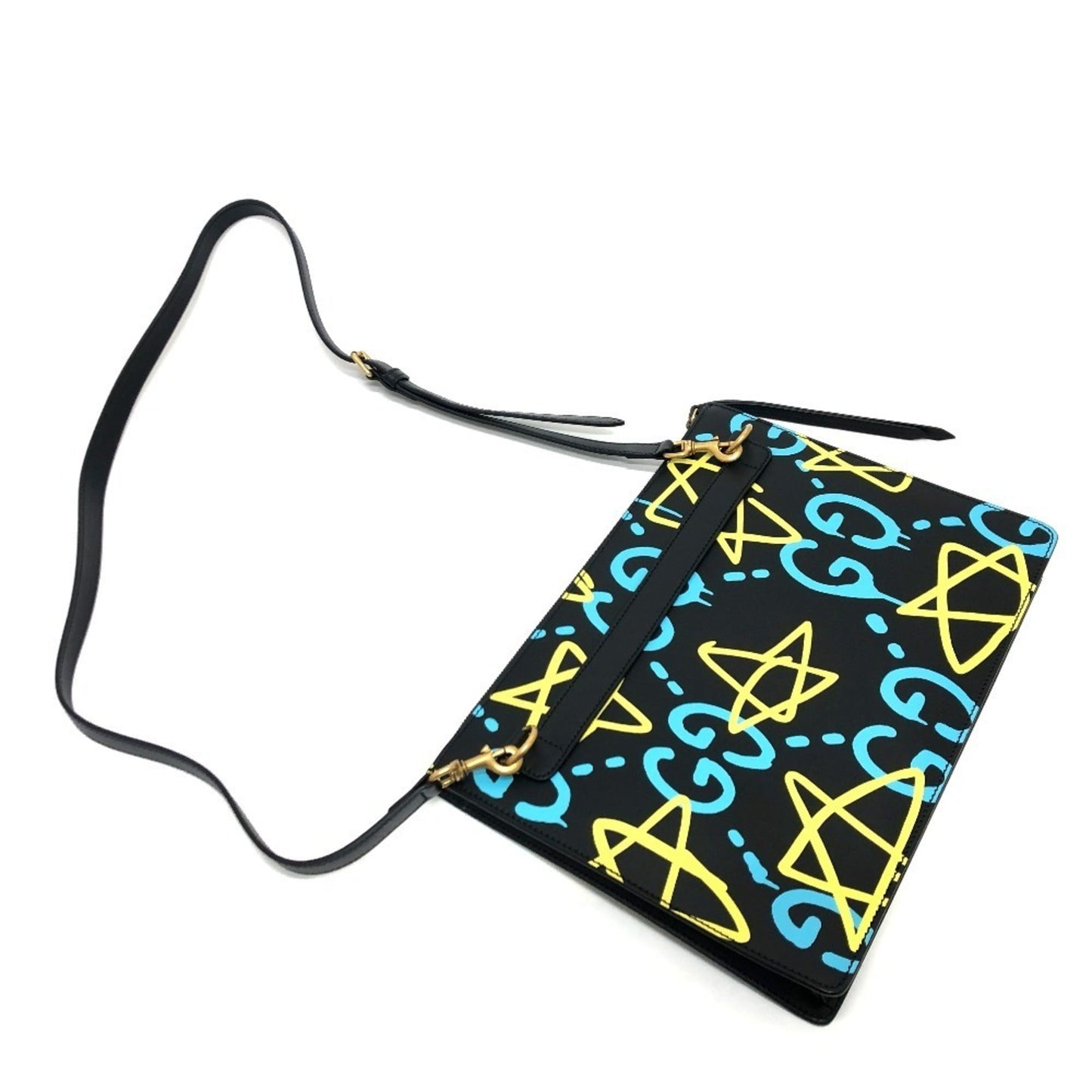 Gucci Black Multi-Color Leather Shoulder Bag ( )