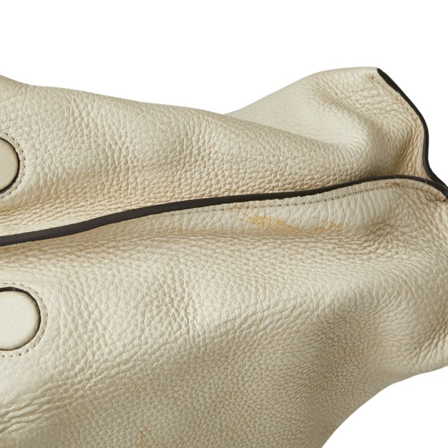 Gucci White Leather Shoulder Bag Tote Bag ( )