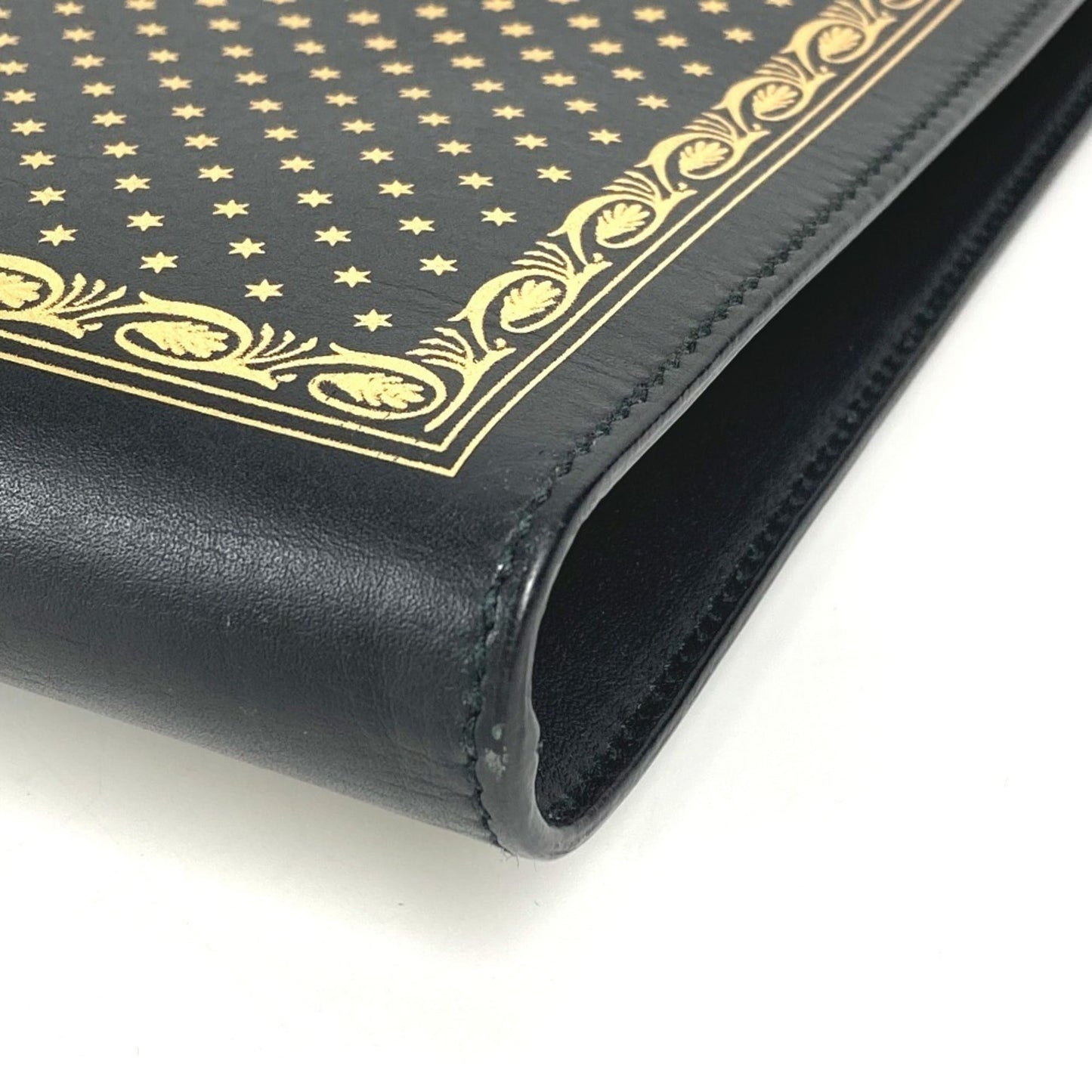 Gucci Black Leather Clutch Bag Pouch ( )