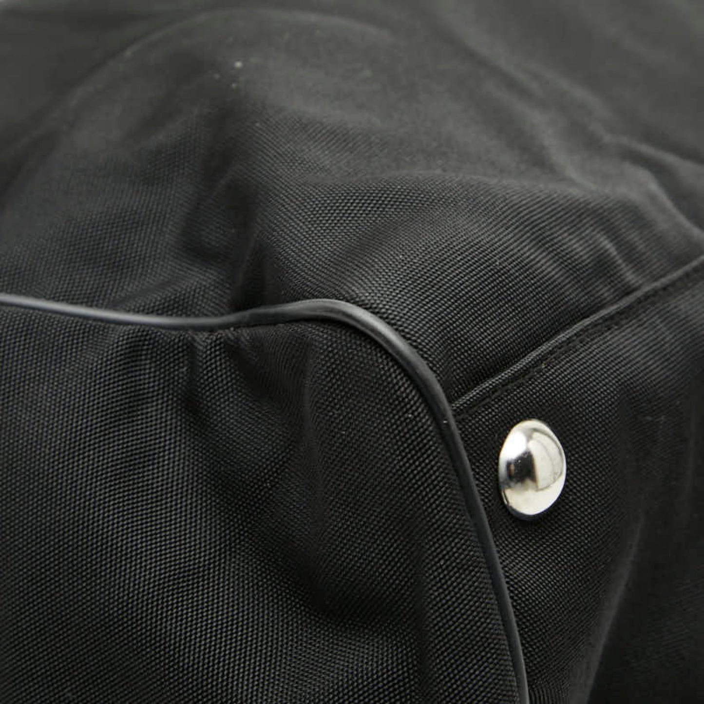 Gucci Black Nylon Leather Tote Bag ( )