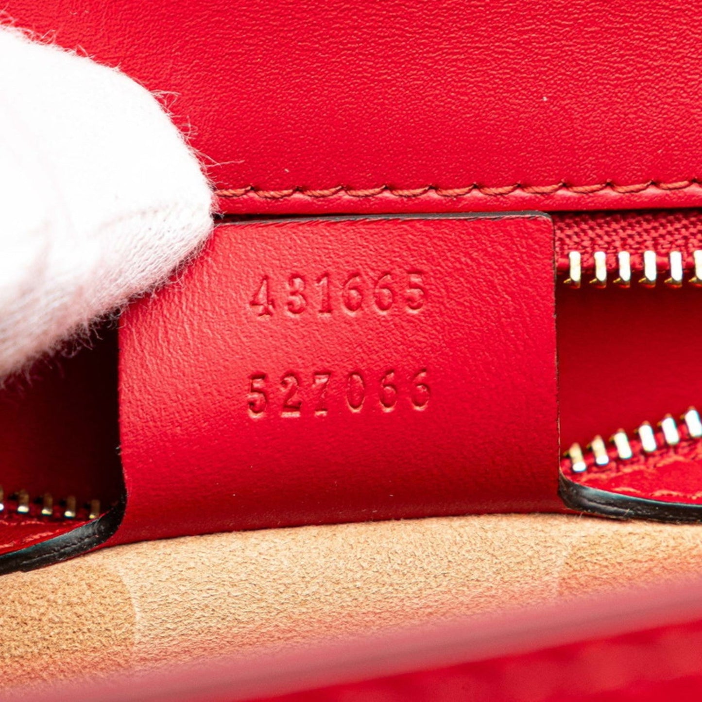 Gucci Sherry Line Red Color Leather Handbag Shoulder Bag ( )