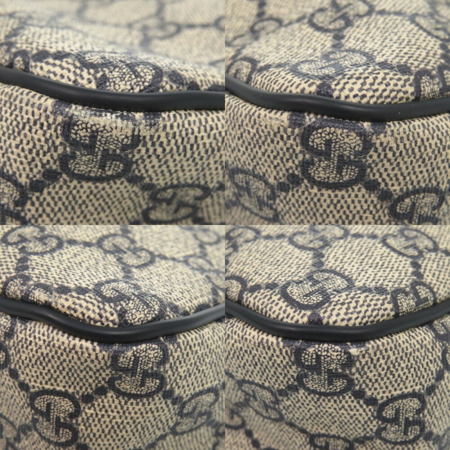 Gucci Beige Navy Gg Supreme Shoulder Bag ( )