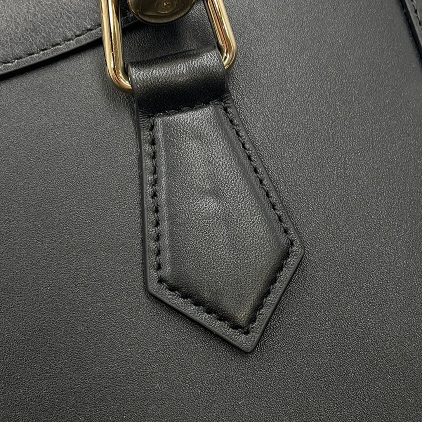 Gucci Black Leather Handbag Shoulder Bag Tote Bag ( )