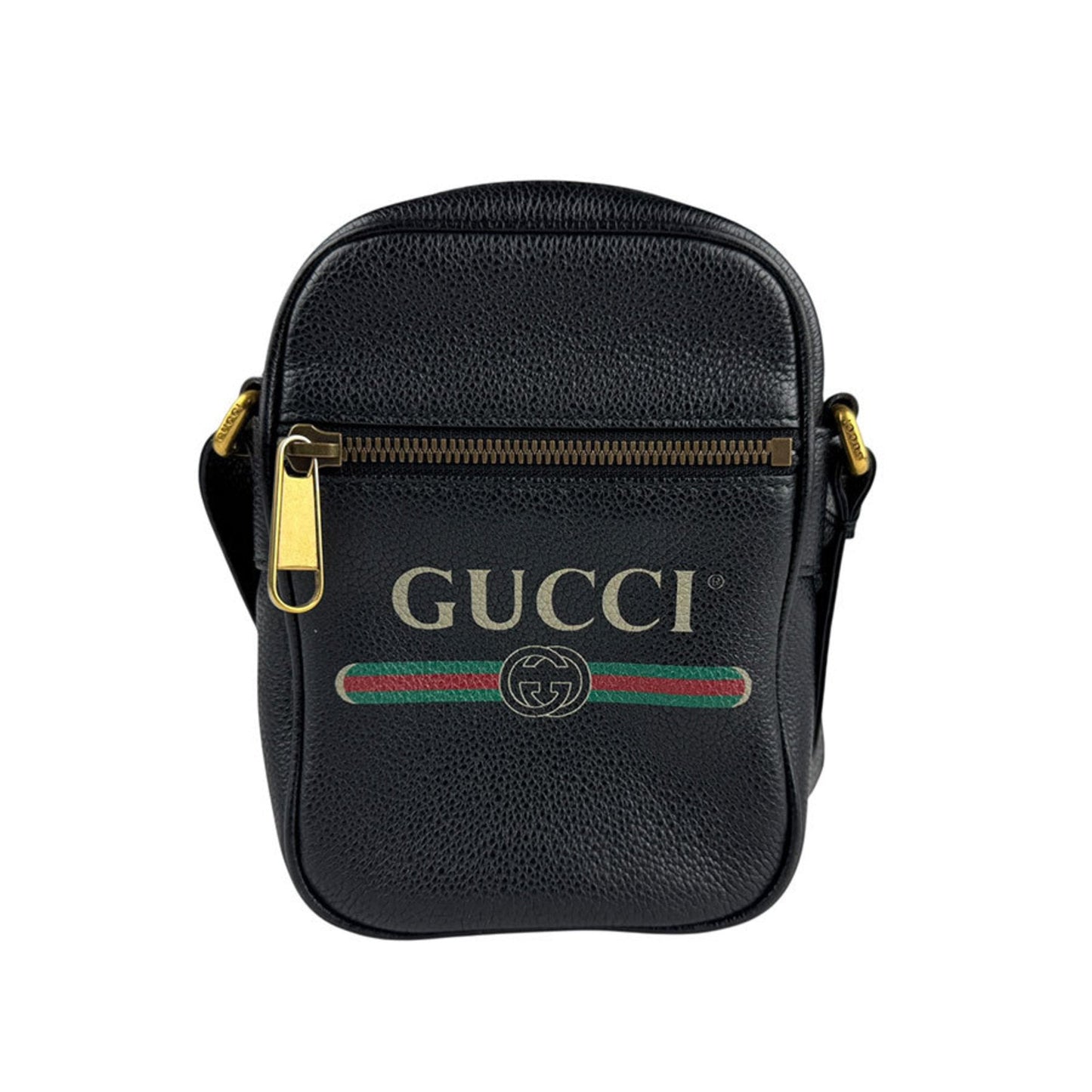 Gucci Black Leather Shoulder Bag ( )