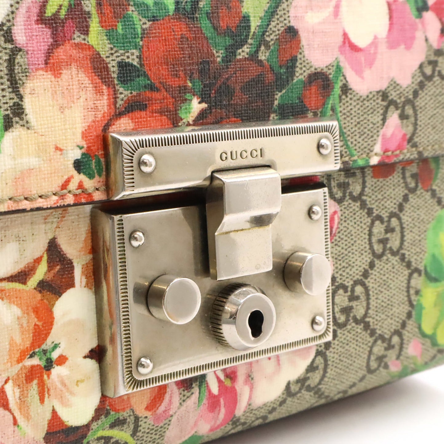Gucci Beige Multi-Color Pink Pvc Leather Shoulder Bag ( )