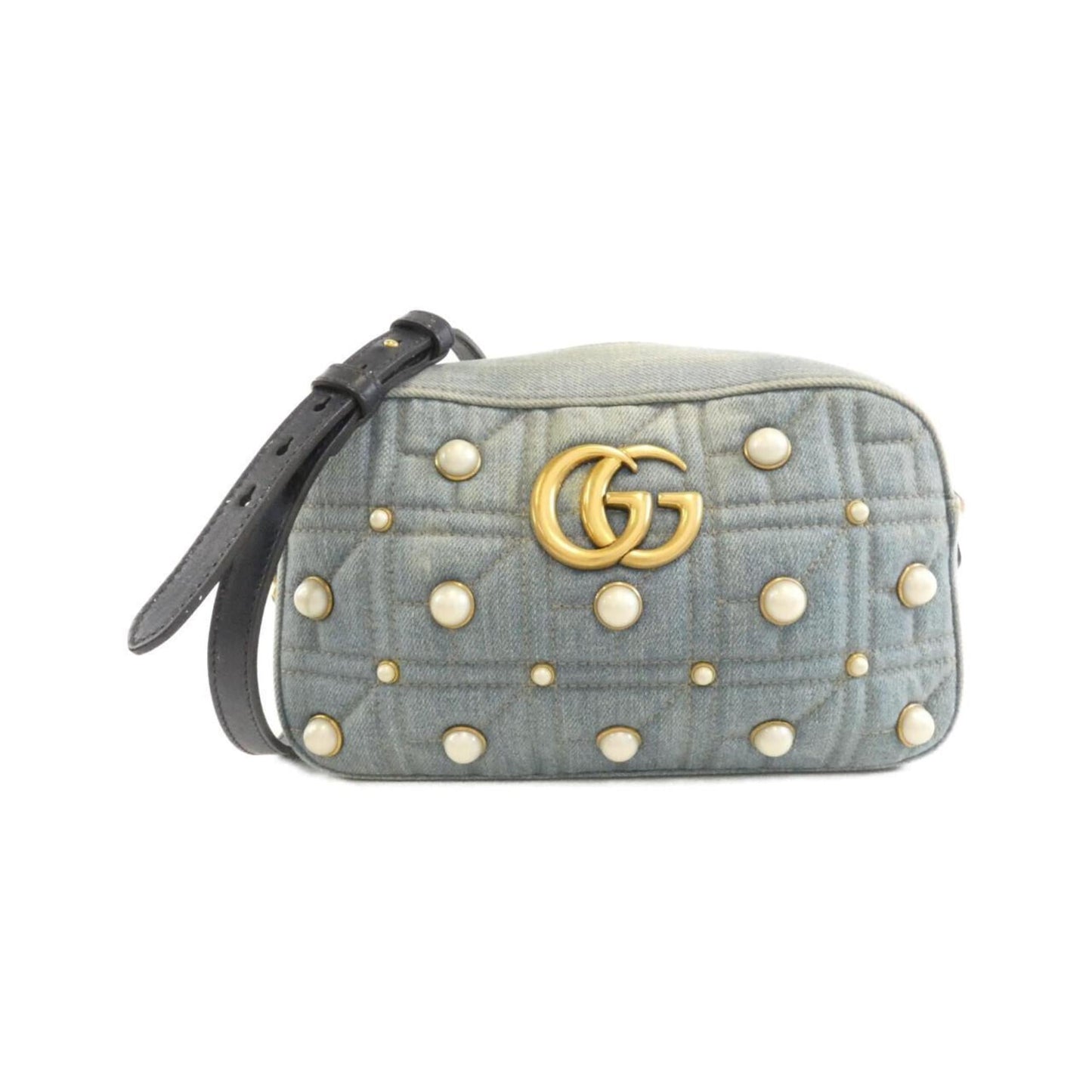 Gucci Blue Denim Shoulder Bag ( )