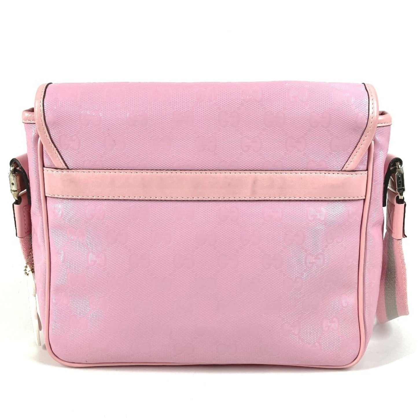 Gucci Gg Imprimé Pink Gg Imprimé Leather Messenger Bag Shoulder Bag ( )