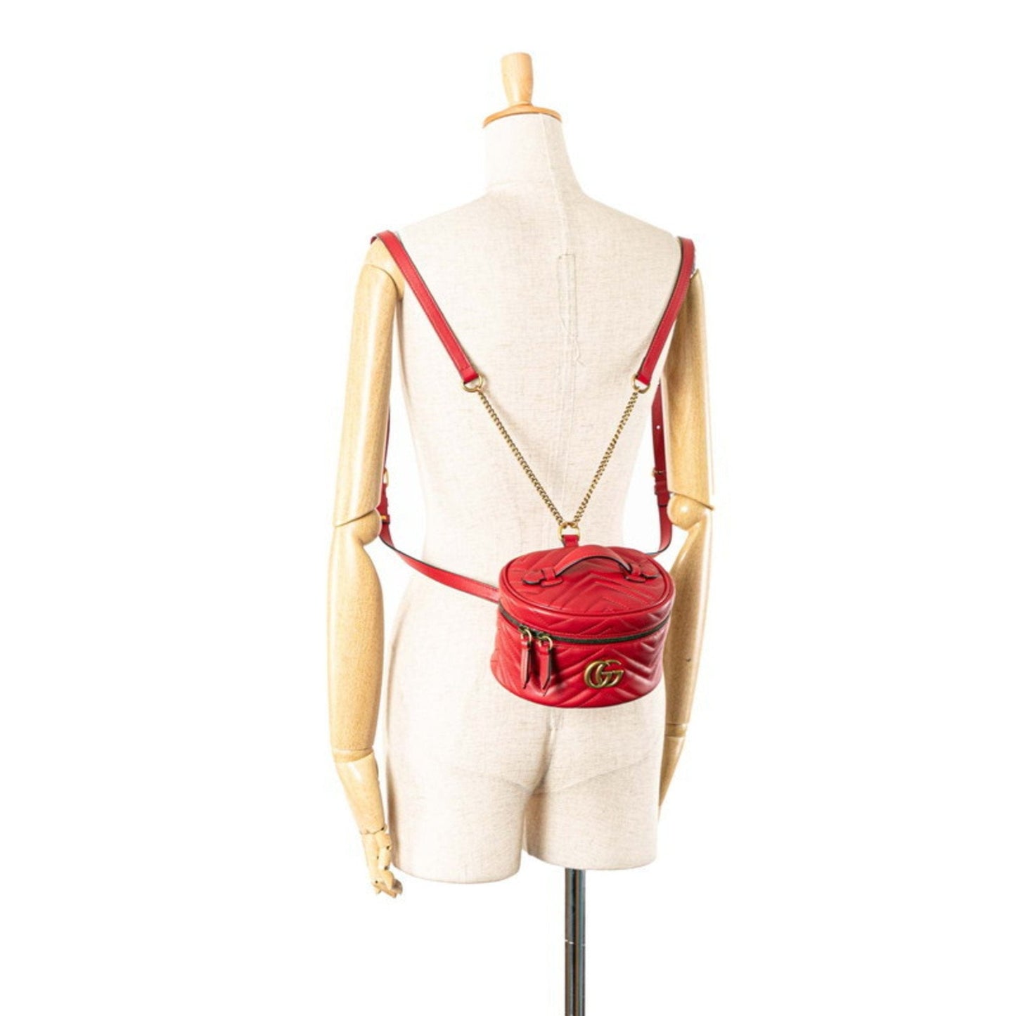 Gucci Red Color Leather Vanity Bag ( )
