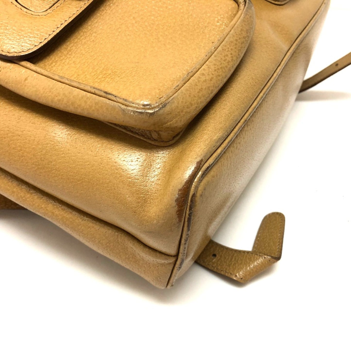 Gucci Beige Leather Backpack ( )