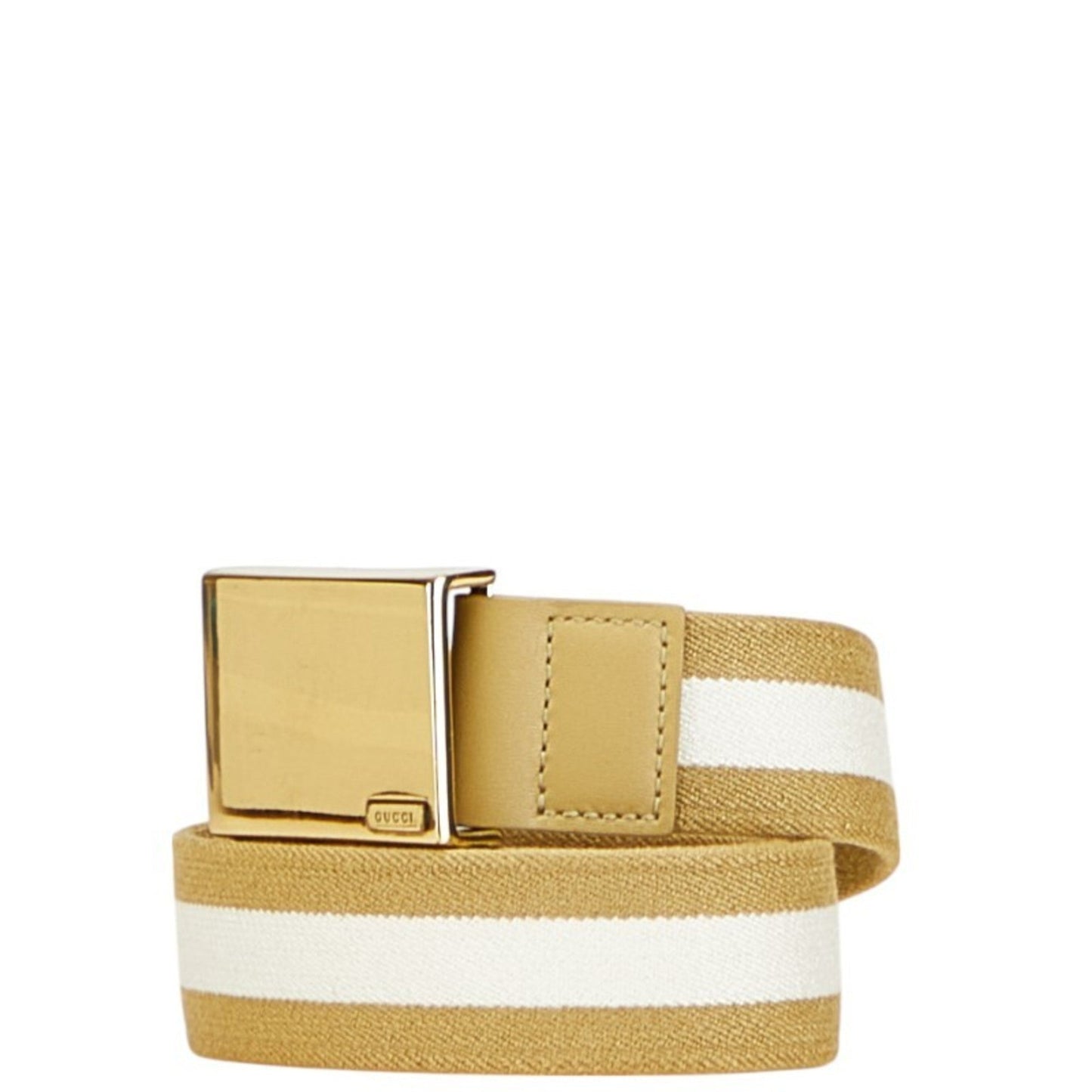 Gucci Green White Standard Belt ( )