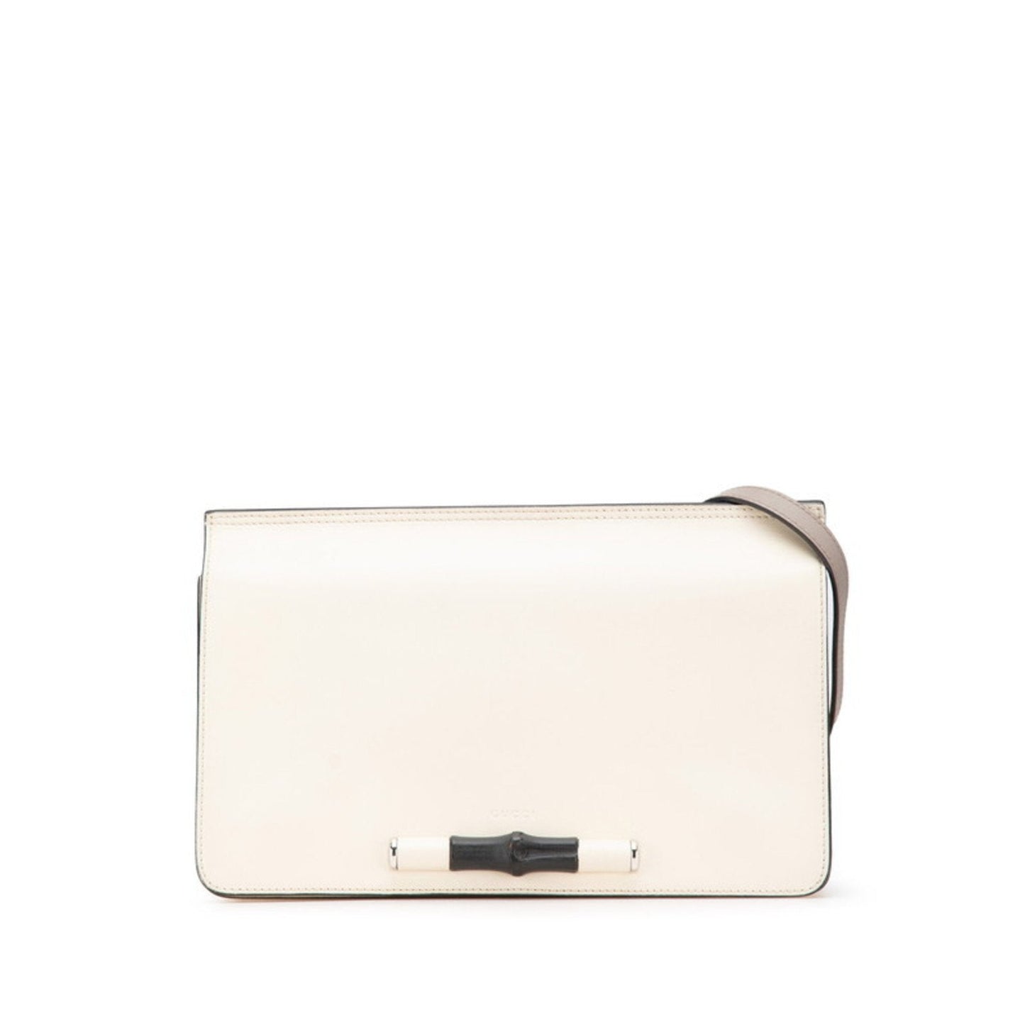 Gucci Gray White Leather Shoulder Bag ( )