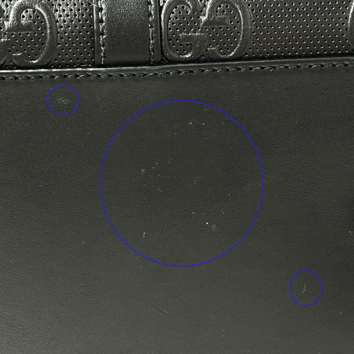 Gucci Black Leather Tote Bag ( )