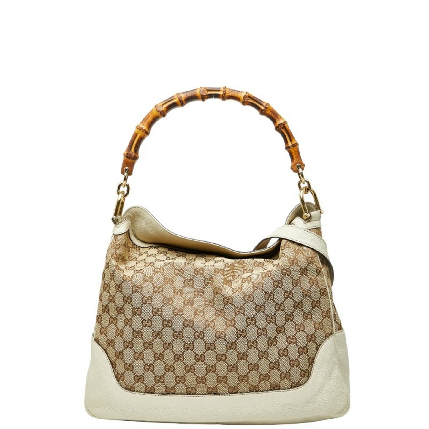 Gucci Gg Canvas Beige Ivory Gg Canvas Leather Handbag Shoulder Bag ( )