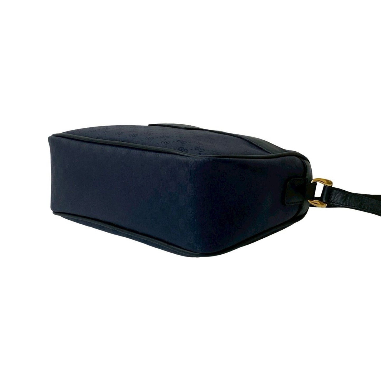 Gucci Black Navy Leather Pvc Pochette Shoulder Bag ( )