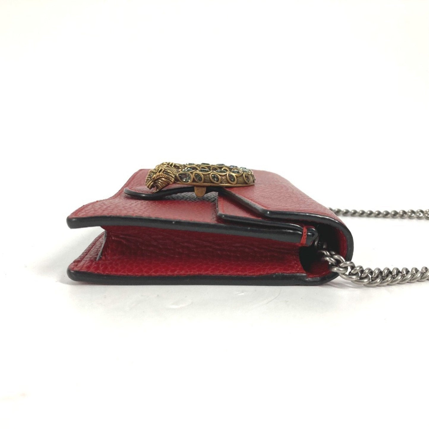 Gucci Red Color Leather Clutch Bag Pouch Shoulder Bag ( )