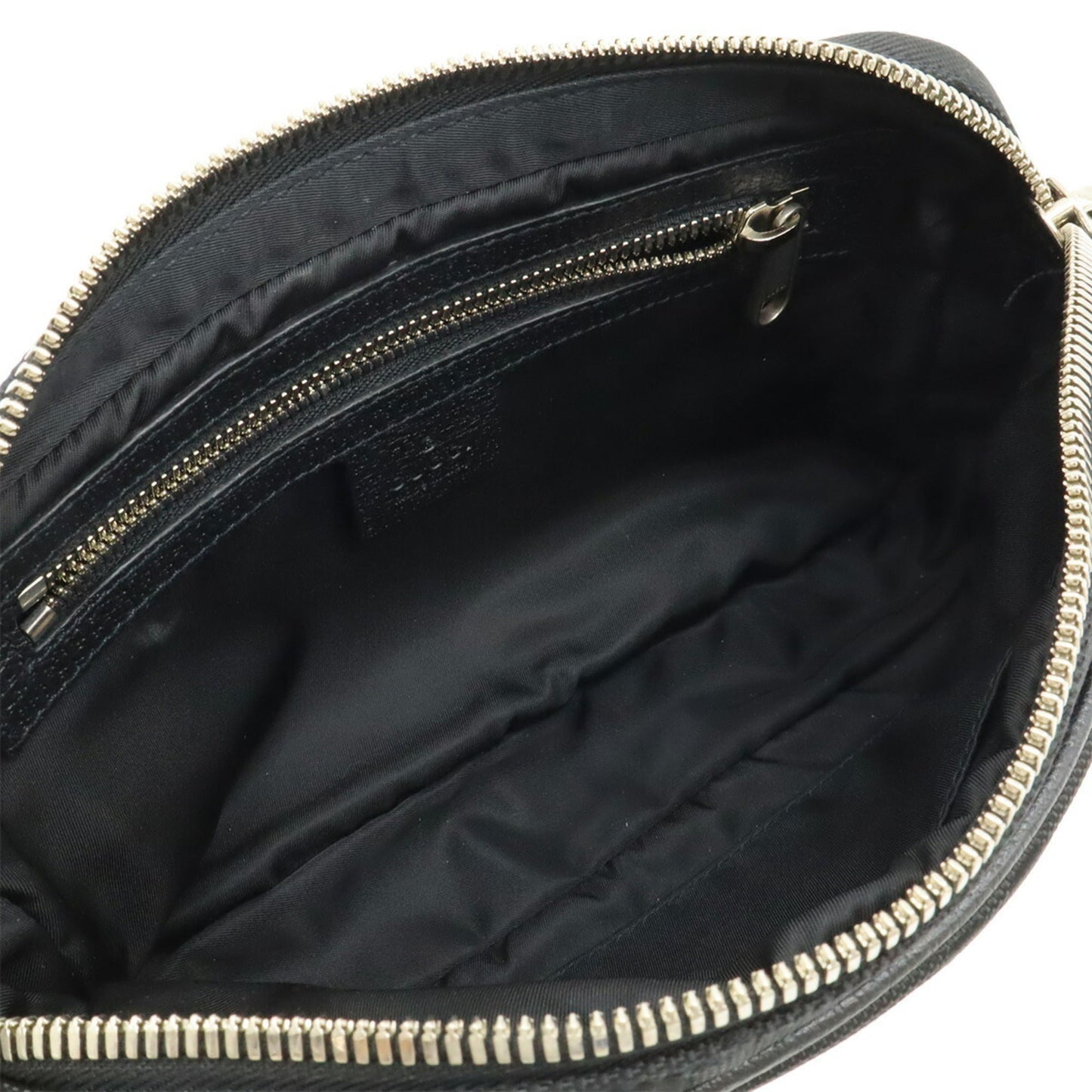 Gucci Black Nylon Canvas Leather Fanny Pack Sling Bag ( )