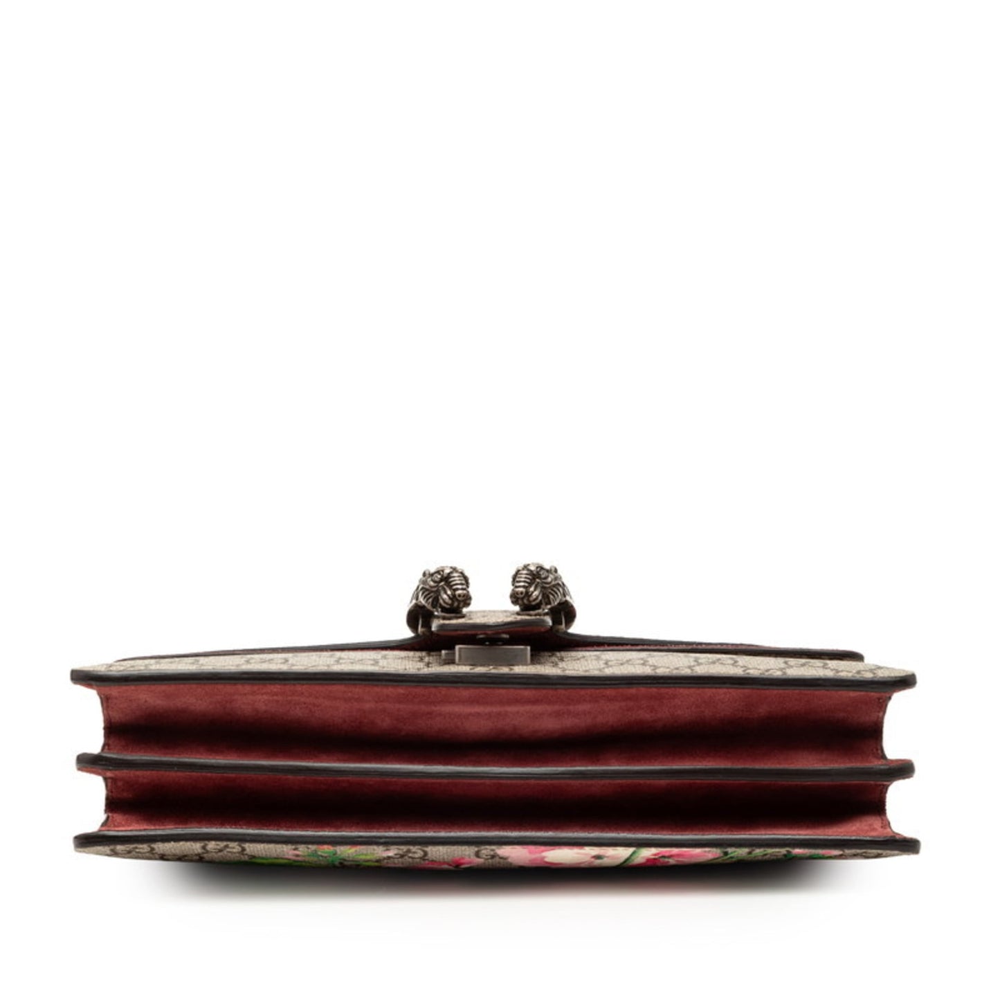Gucci Beige Red Color Pvc Suede Shoulder Bag ( )