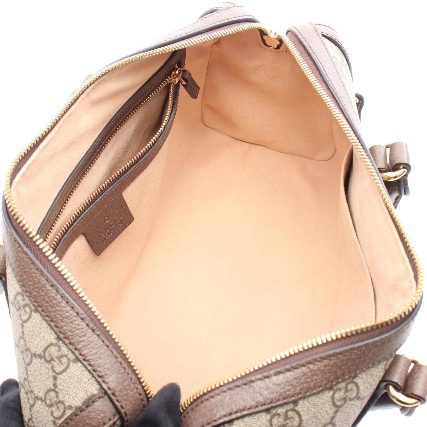 Gucci Beige Brown Multi-Color Coated Canvas Pvc Leather/Webbing Handbag ( )