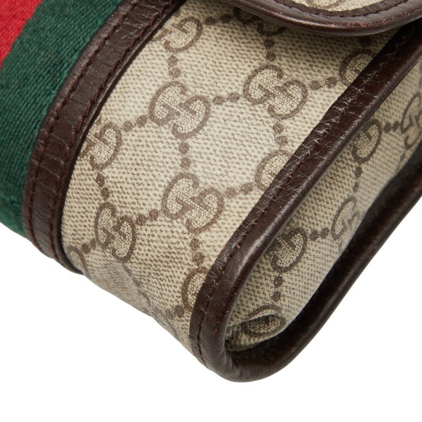 Gucci Sherry Line Beige Multi-Color Pvc Leather Sling Bag ( )