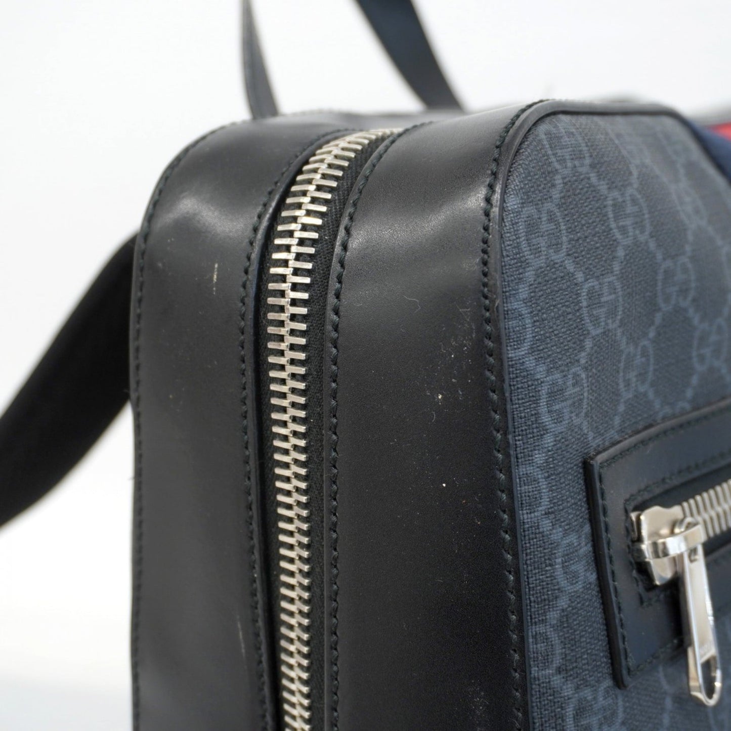 Gucci Black Gray Pvc Backpack ( )