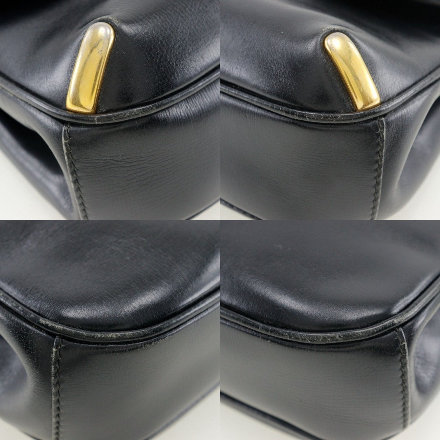 Gucci Sherry Line Black Leather Shoulder Bag ( )