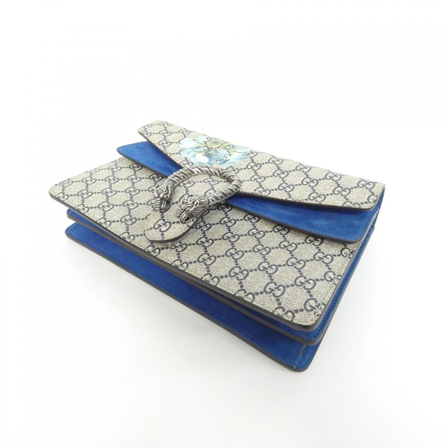 Gucci Beige Blue Gg Supreme Shoulder Bag ( )