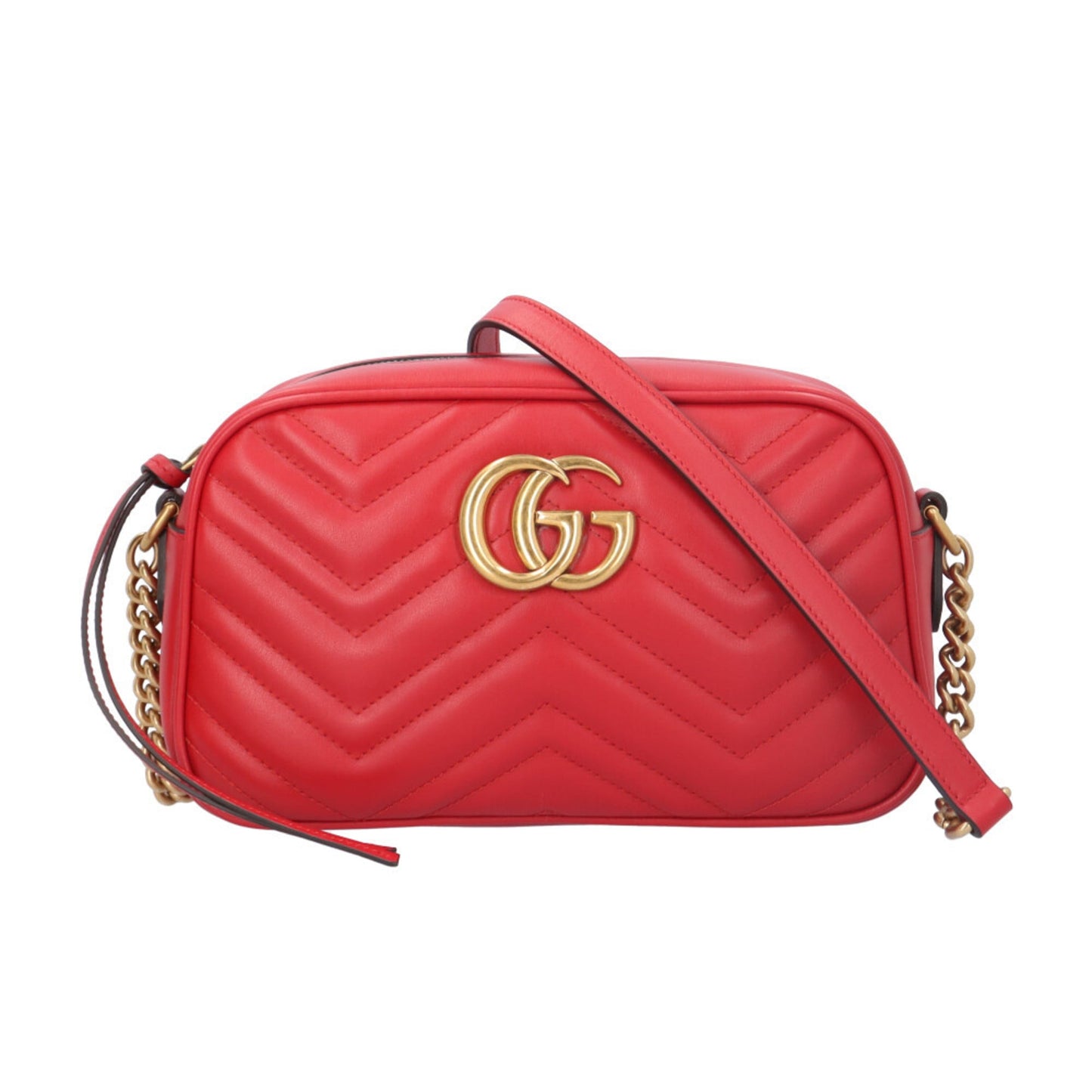 Gucci Red Color Leather Shoulder Bag ( )