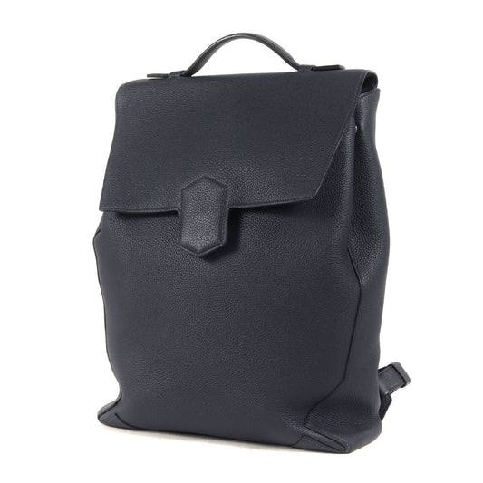 Hermes Navy Leather Backpack ( )