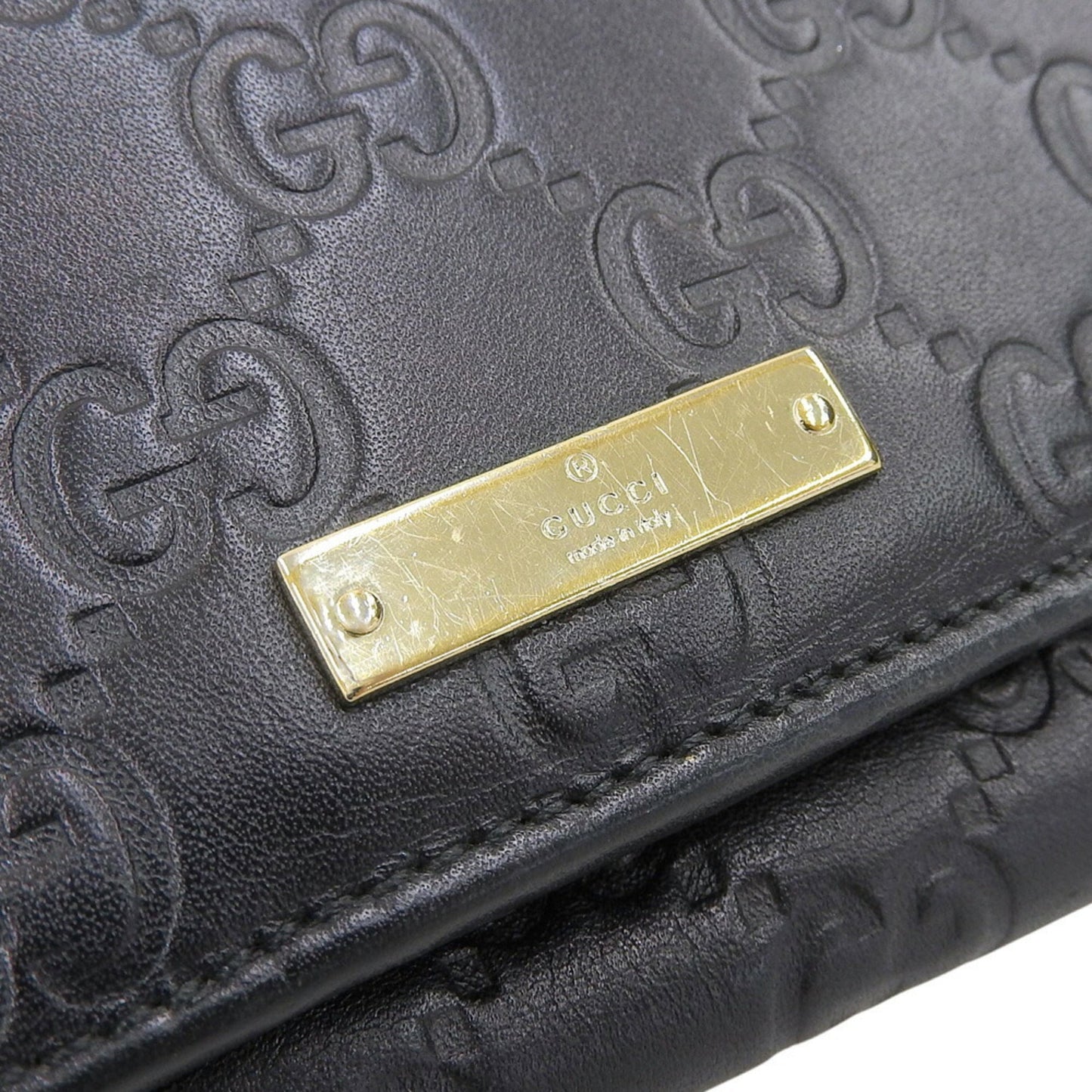 Gucci Black Leather Chain/Shoulder Wallet ( )