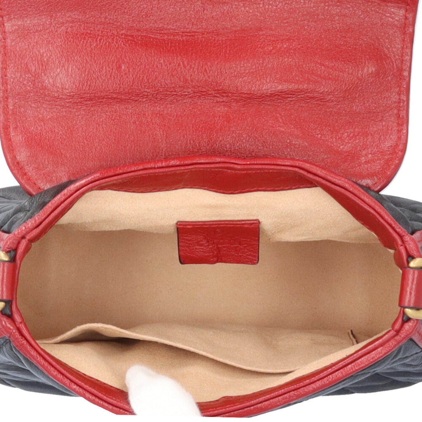 Gucci Gg Marmont Black Red Color Leather Shoulder Bag ( )