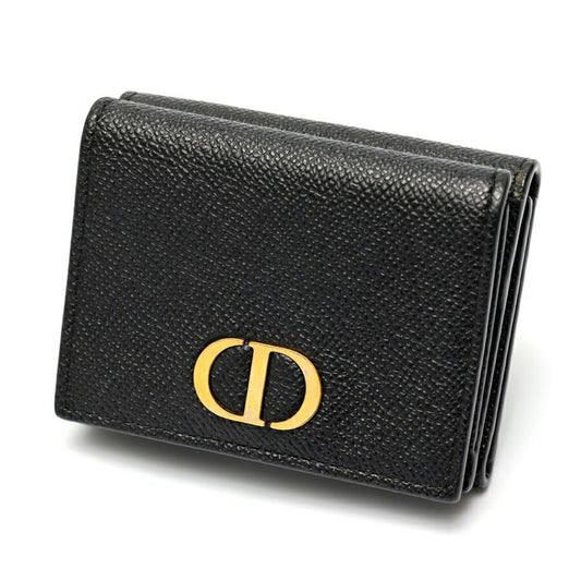 Christian Dior Black Leather Wallet (Tri-Fold) ()