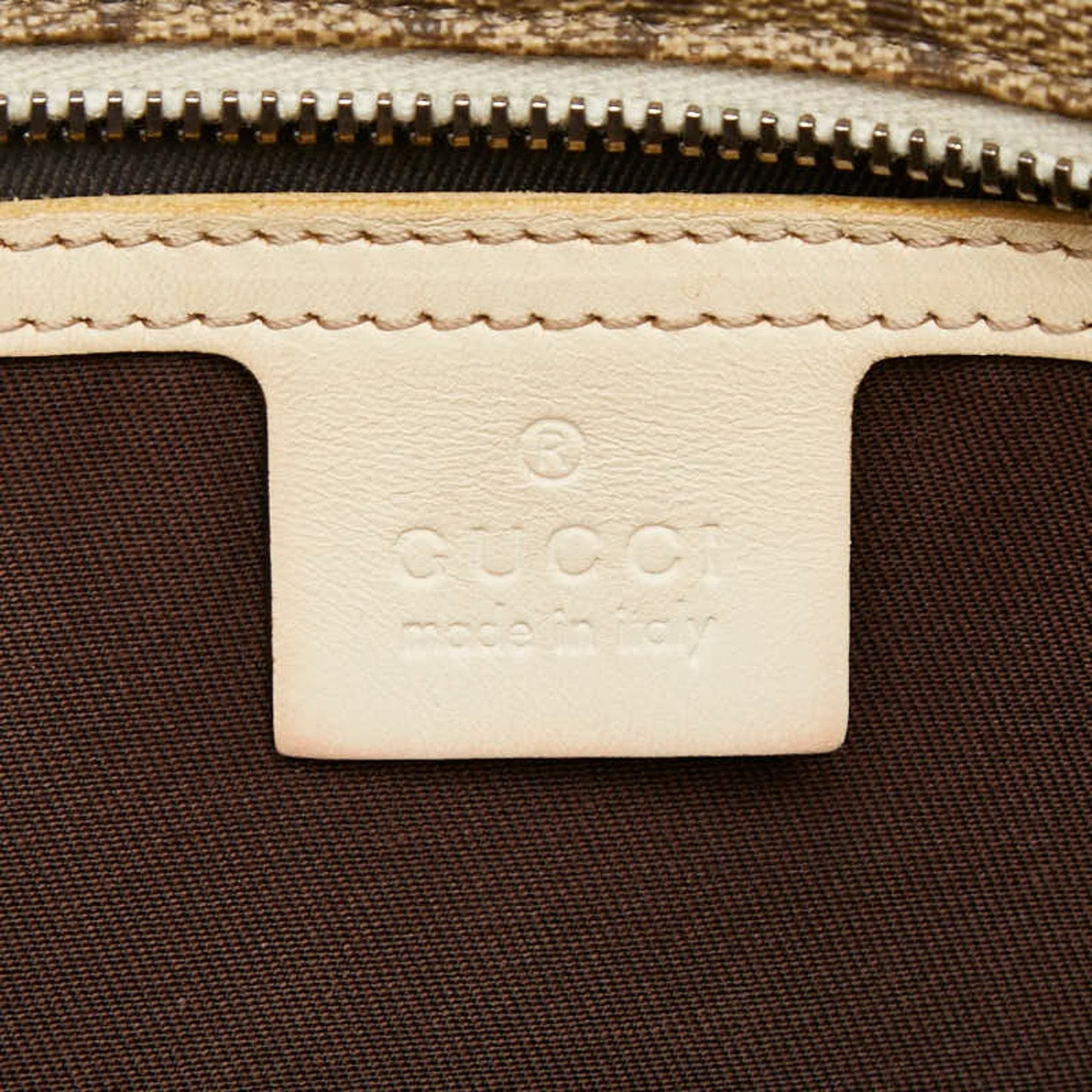 Gucci Beige Ivory Pvc Leather Handbag Tote Bag ( )