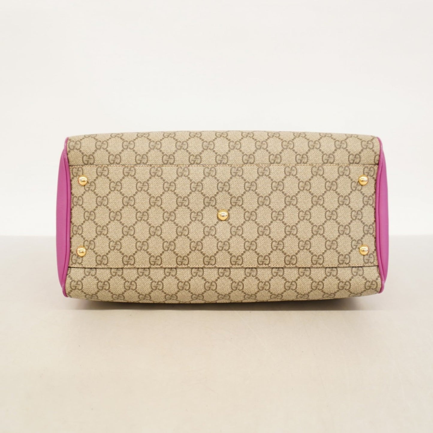 Gucci Brown Pink Red Color Pvc Handbag ( )