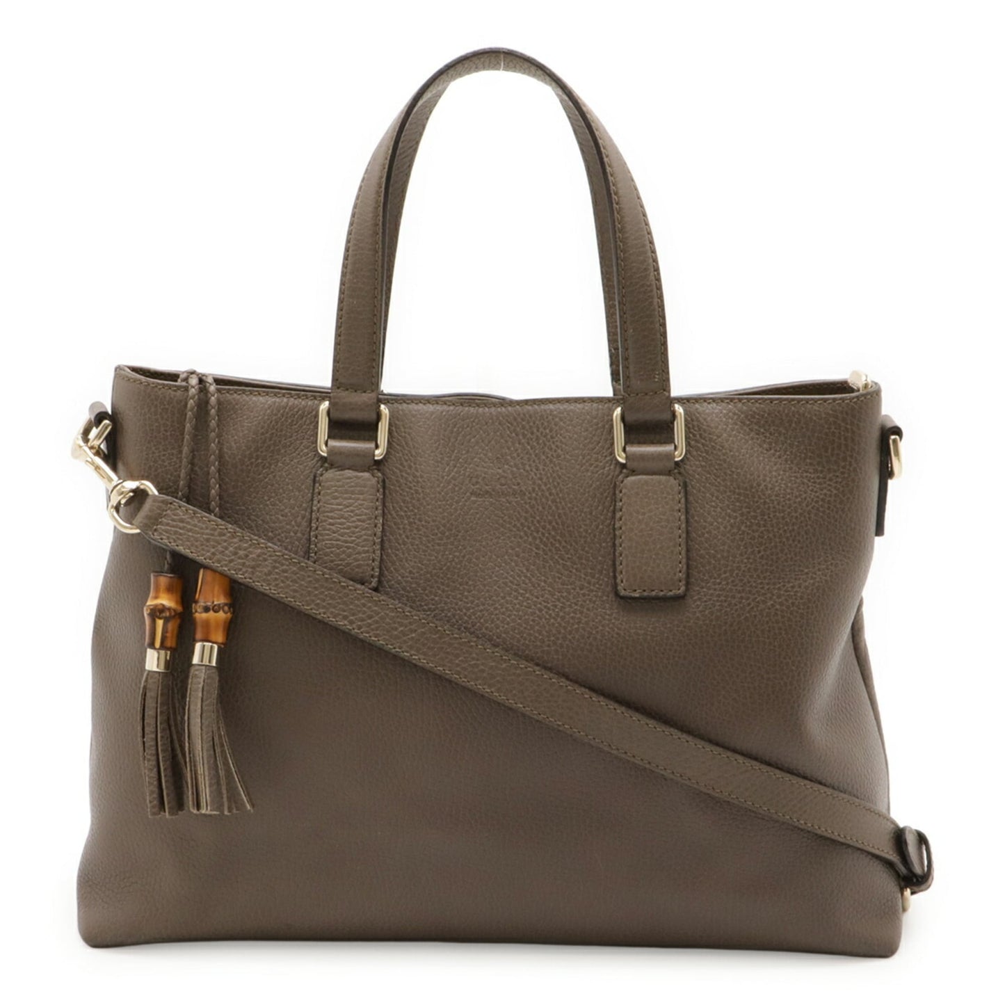 Gucci Brown Cocoa Leather Shoulder Bag Tote Bag ( )