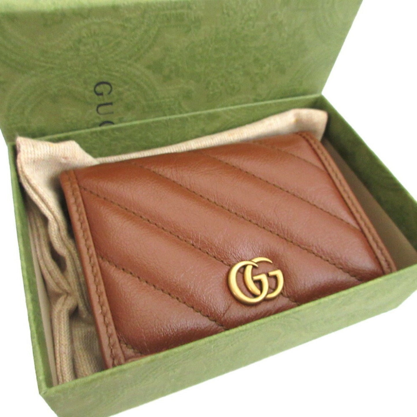 Gucci Brown Leather Coin Purse/Coin Case ( )
