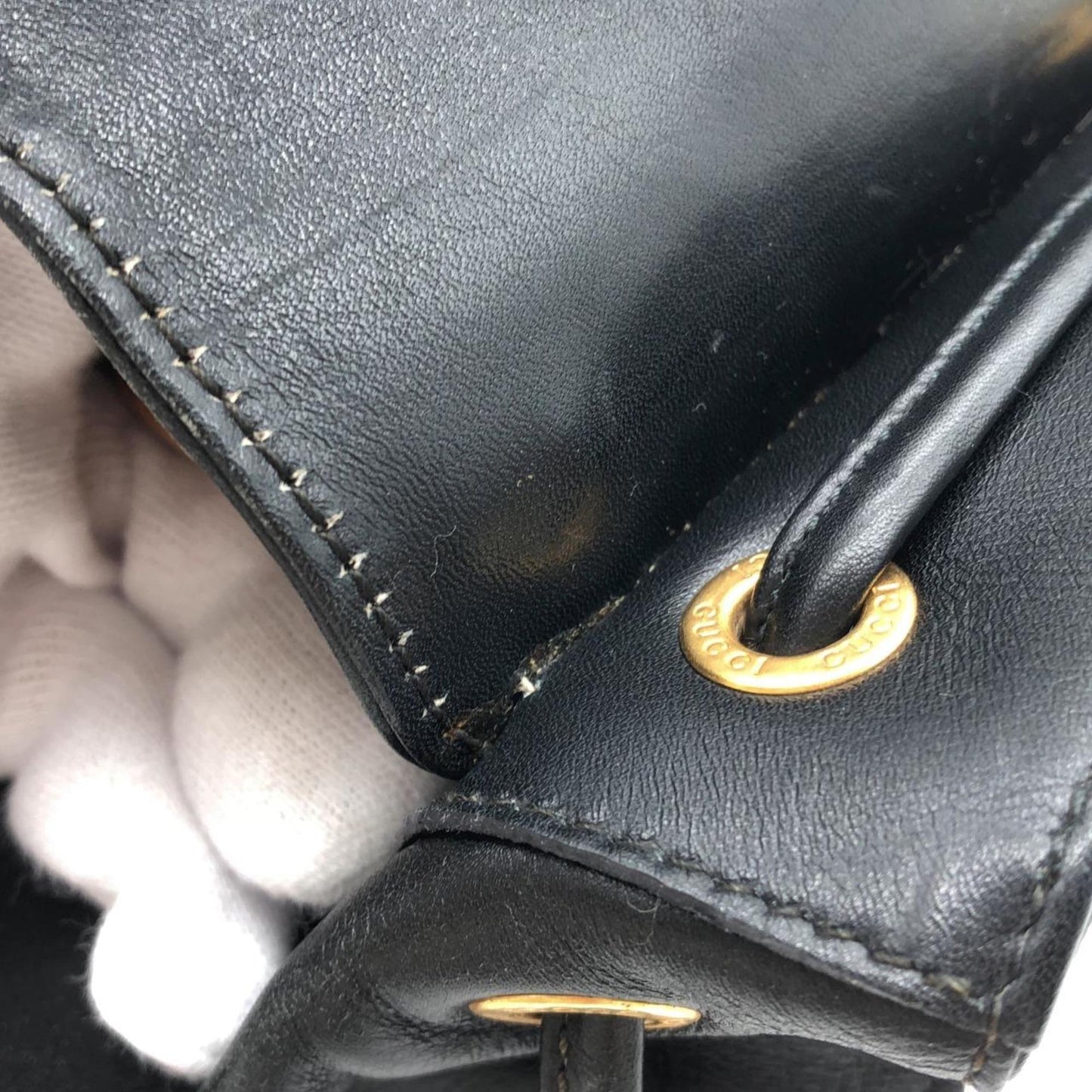 Gucci Black Leather Backpack ( )