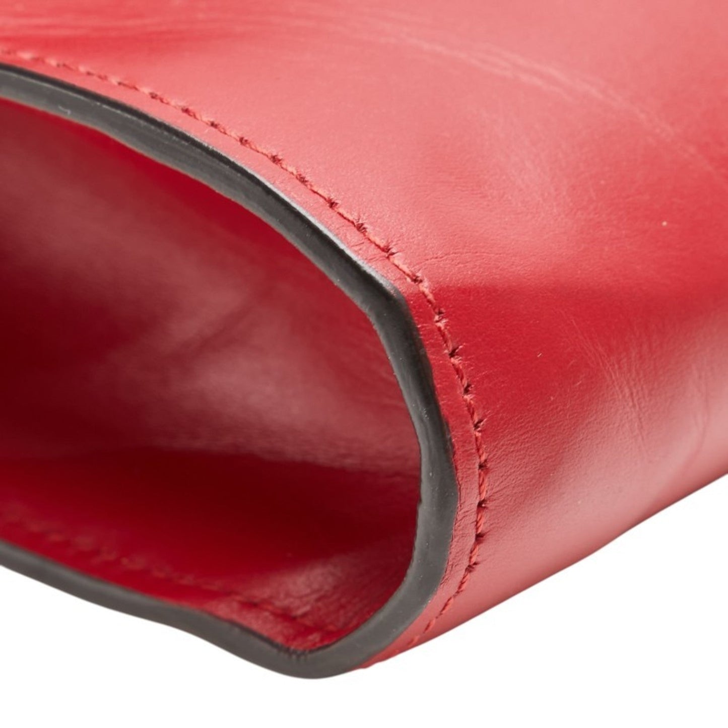 Gucci Red Color Leather Handbag Shoulder Bag ( )