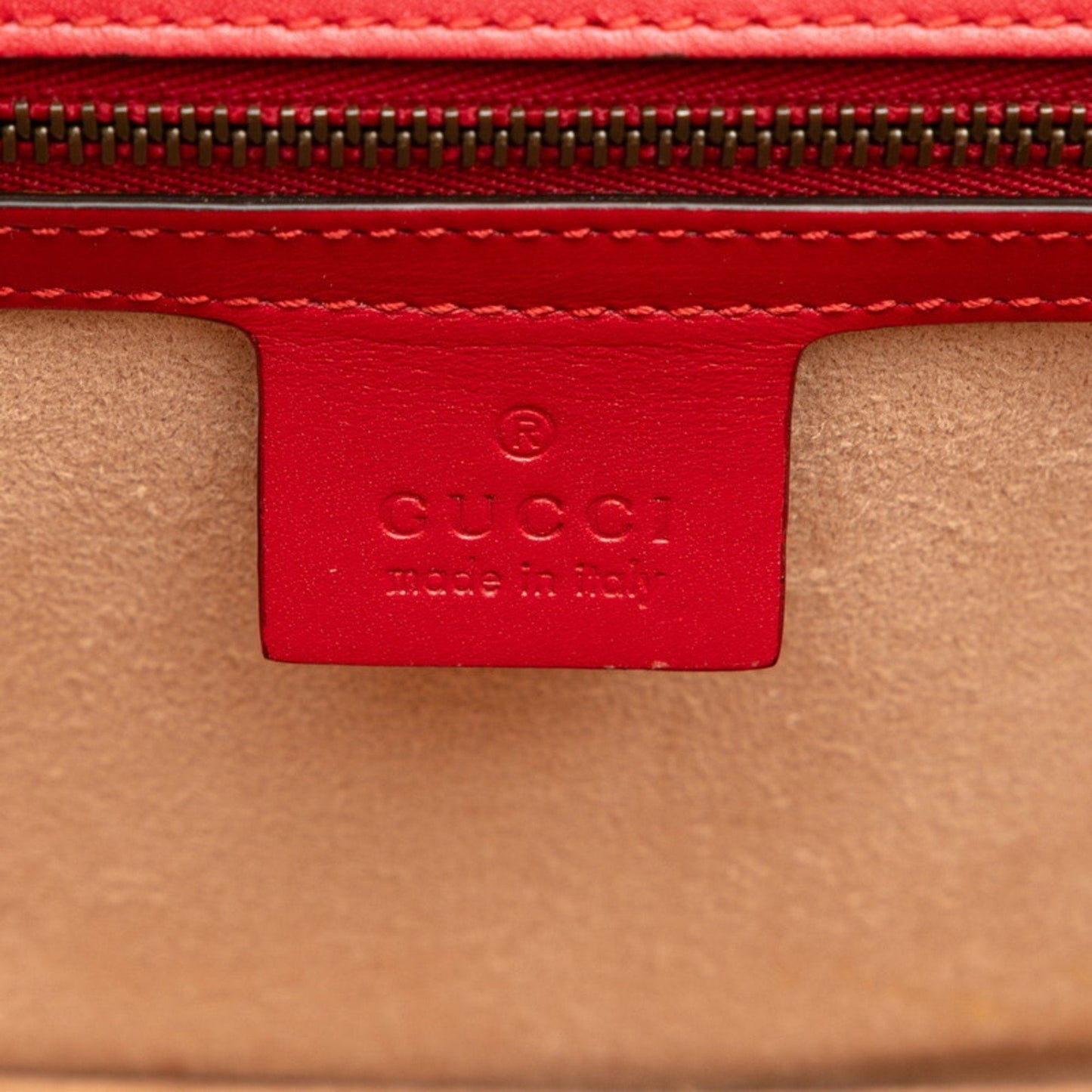 Gucci Navy Red Color White Leather Shoulder Bag ( )