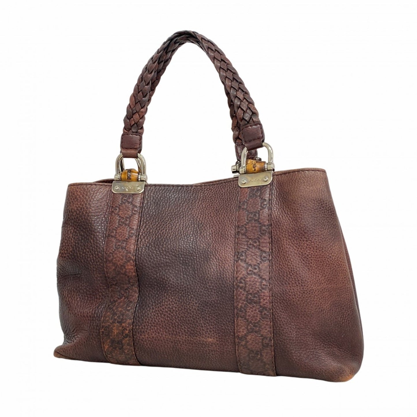 Gucci Brown Leather Tote Bag ( )