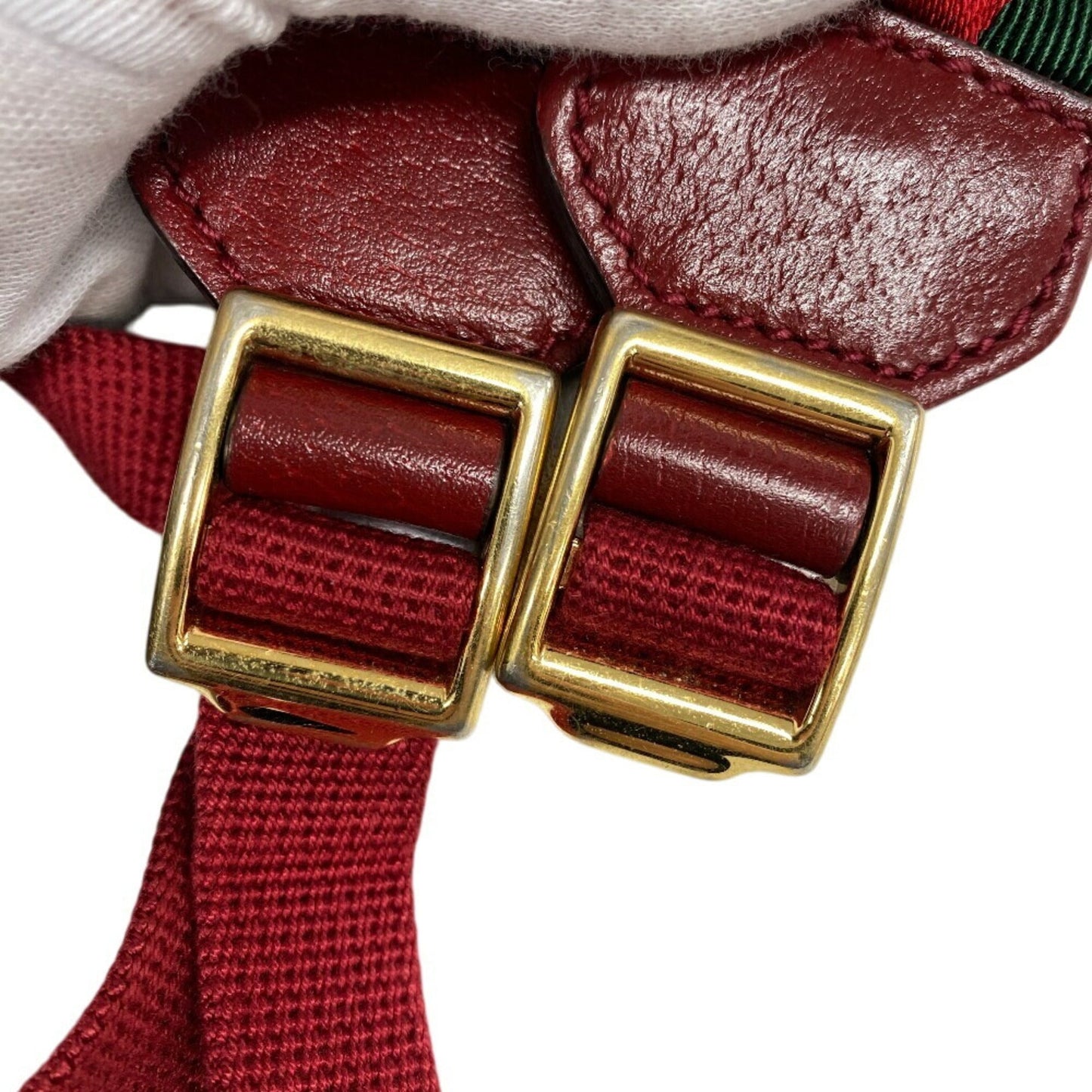 Gucci Beige Red Color Gg Supreme Backpack ( )