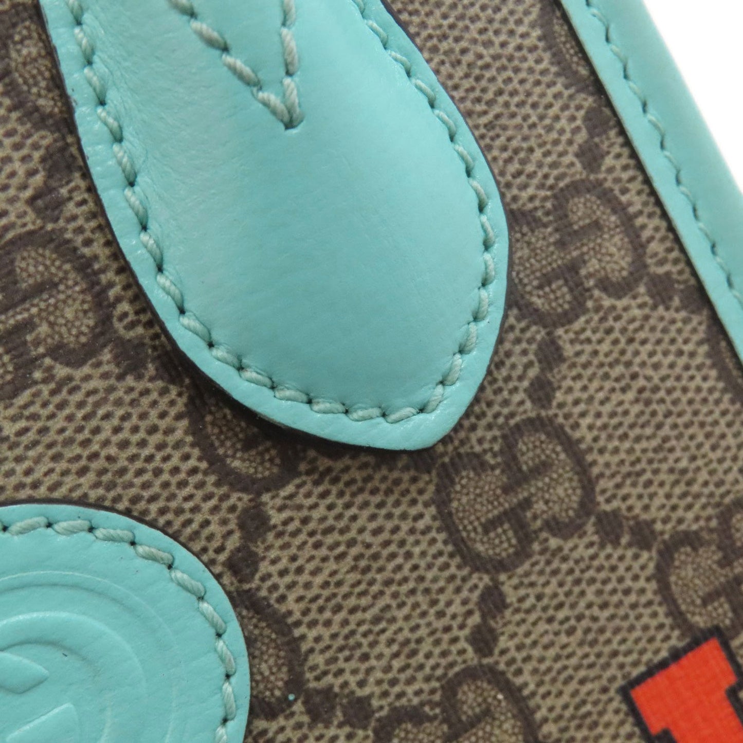 Gucci Brown Light Blue Pvc Handbag ( )