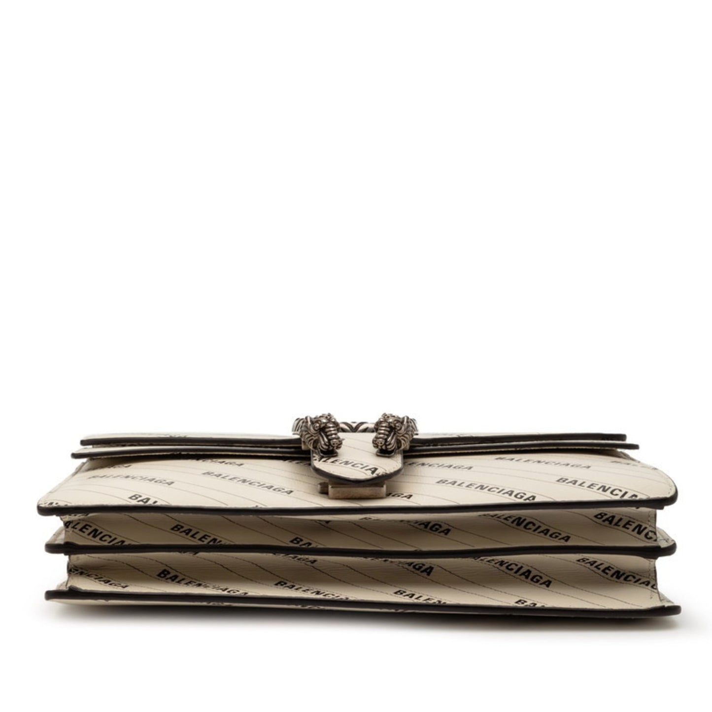 Gucci Black White Leather Shoulder Bag ( )