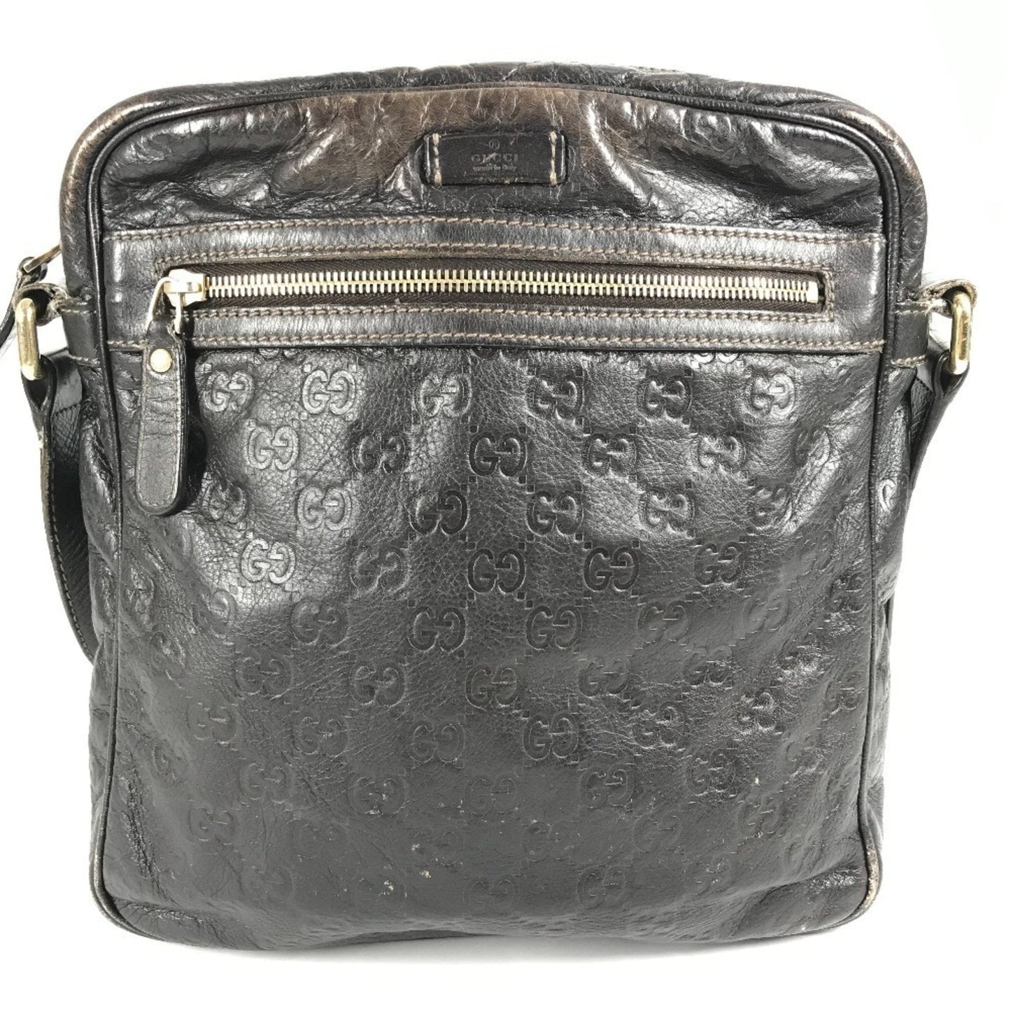 Gucci Brown Leather Pochette Shoulder Bag ( )