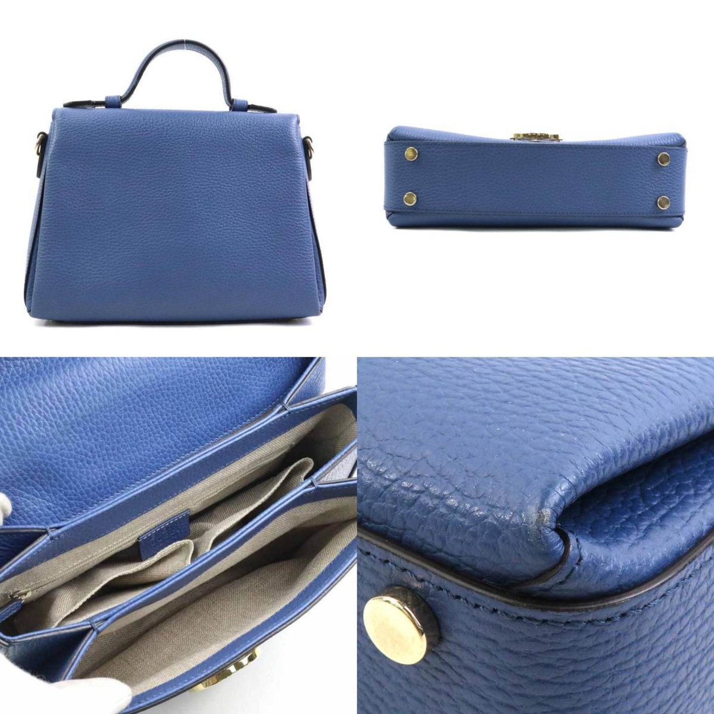 Gucci Blue Leather Shoulder Bag ( )