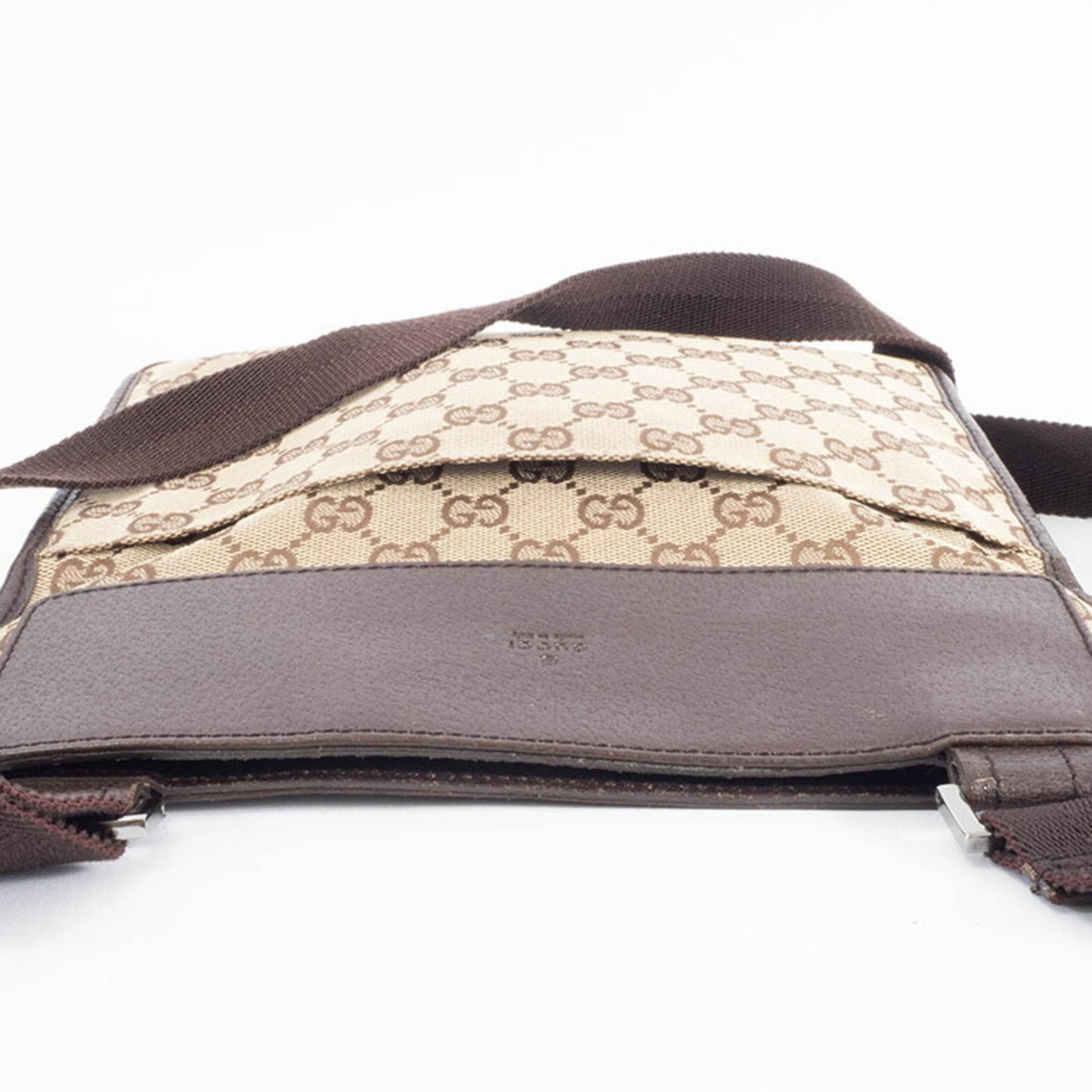 Gucci Gg Canvas Beige Brown Gg Canvas Leather Shoulder Bag ( )