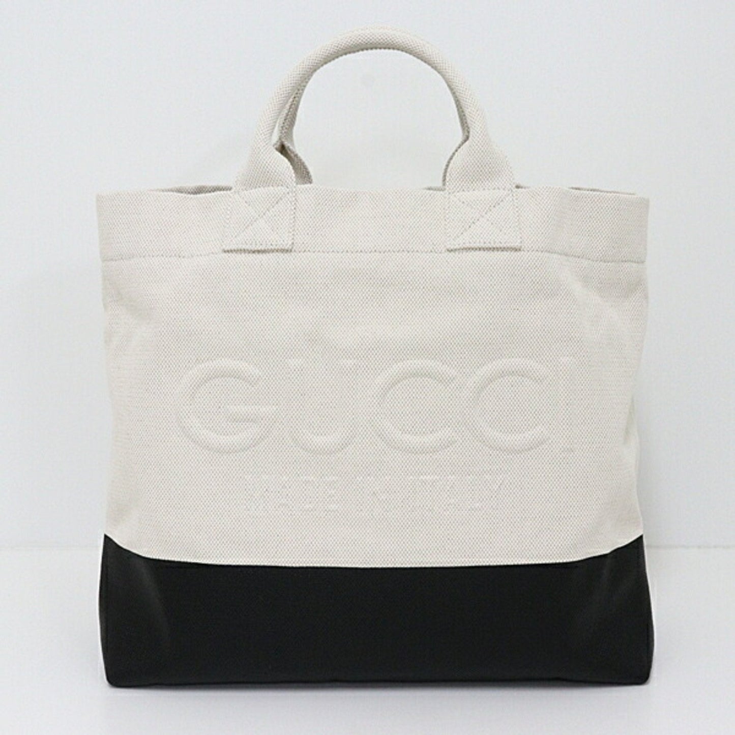 Gucci Black Ivory Canvas Tote Bag ( )