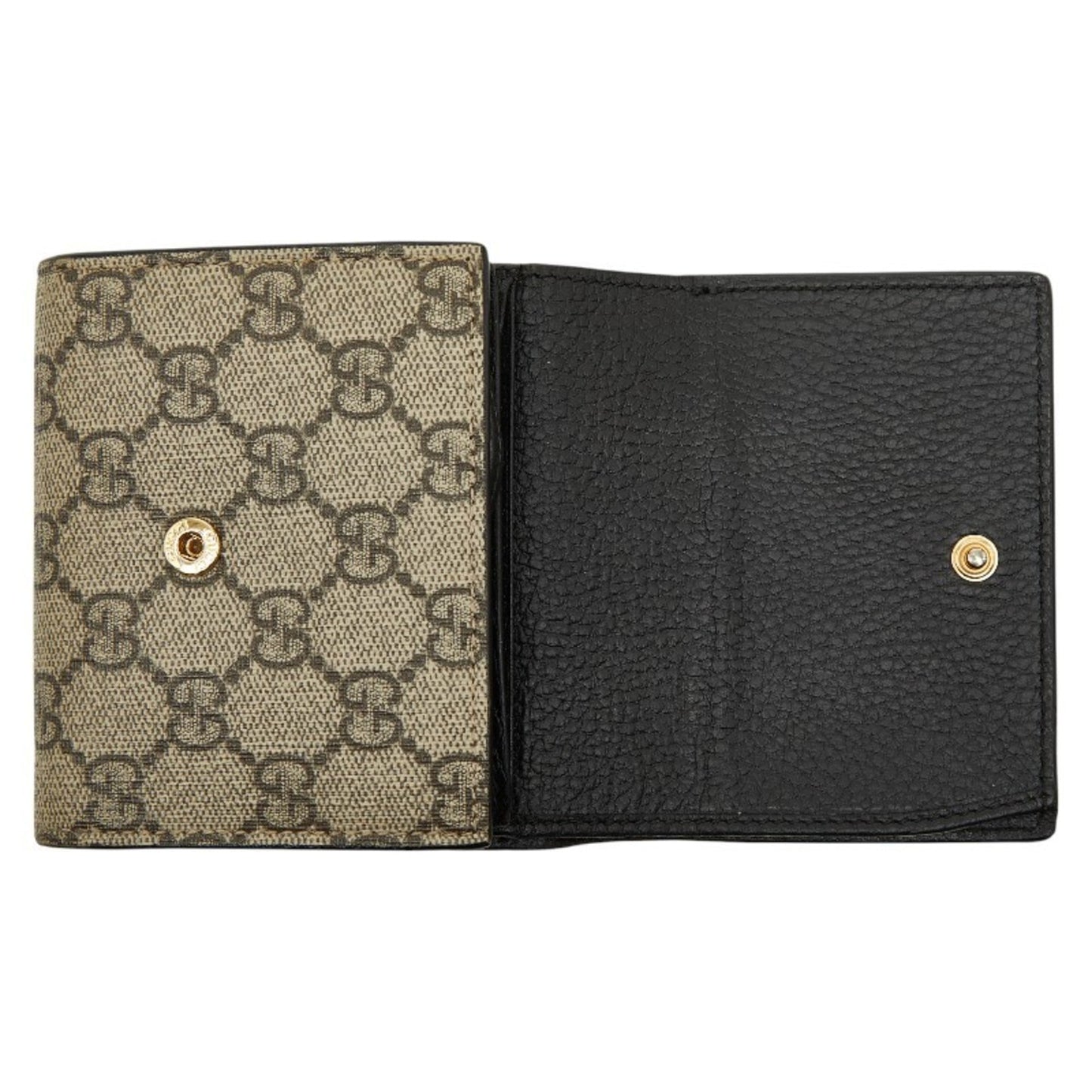 Gucci Beige Black Pvc Leather Wallet (Bi-Fold) ( )
