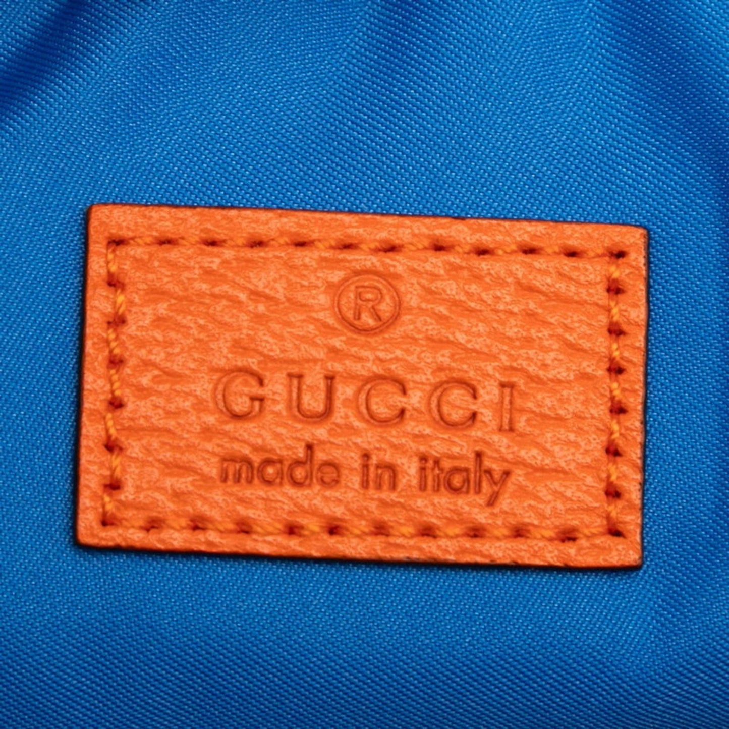 Gucci Blue Orange Purple Nylon Rubber Sling Bag ( )