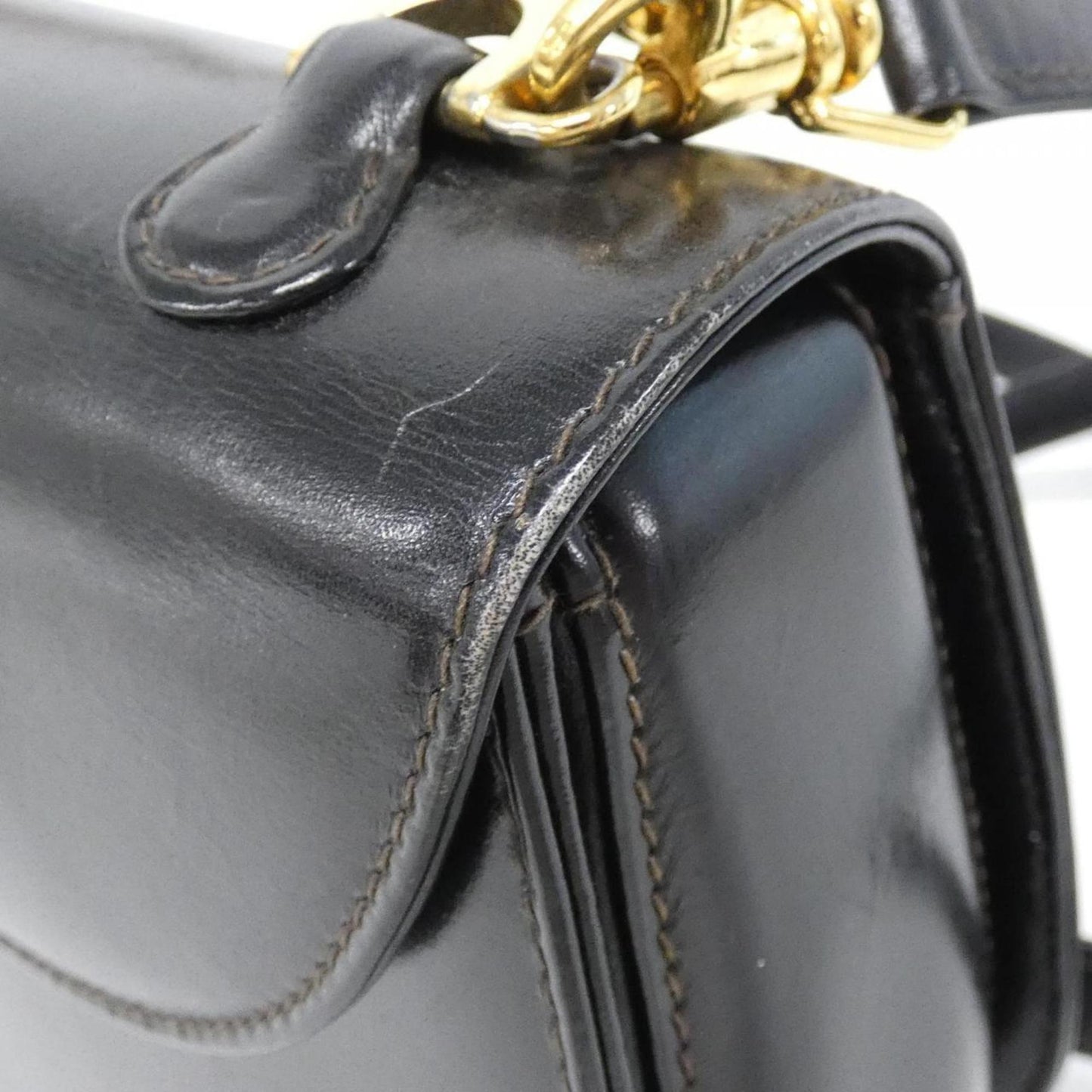 Gucci Black Leather Handbag ( )